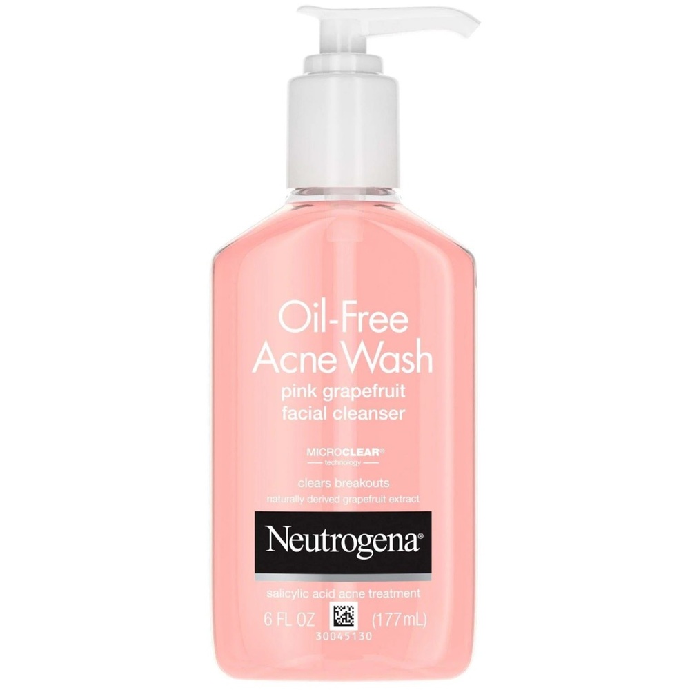 Neutrogena Oil-Free Acne Wash Pink Grapefruit Facial Cleanser 6 Oz